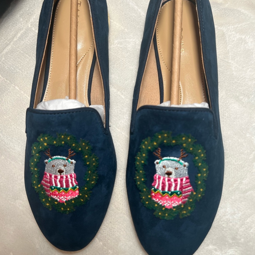 Ryan Embroidered Suede Loafers - Polar Bear